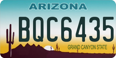 AZ license plate BQC6435