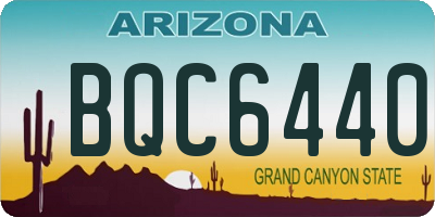 AZ license plate BQC6440