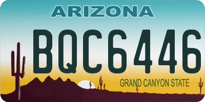 AZ license plate BQC6446