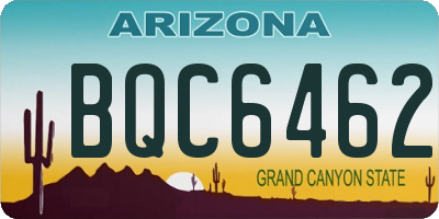 AZ license plate BQC6462