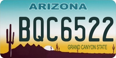 AZ license plate BQC6522