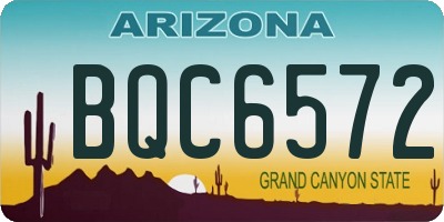 AZ license plate BQC6572