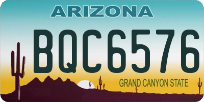 AZ license plate BQC6576