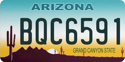 AZ license plate BQC6591