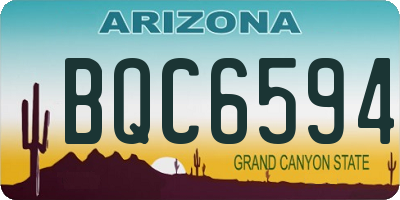 AZ license plate BQC6594