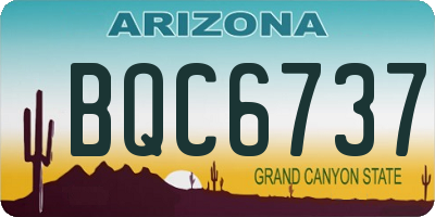 AZ license plate BQC6737