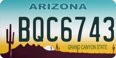 AZ license plate BQC6743