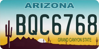AZ license plate BQC6768