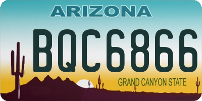 AZ license plate BQC6866