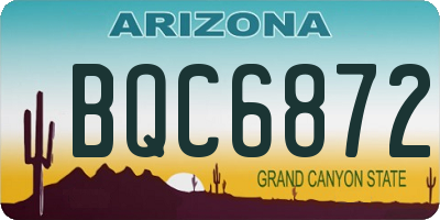AZ license plate BQC6872