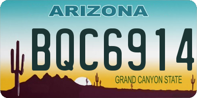 AZ license plate BQC6914