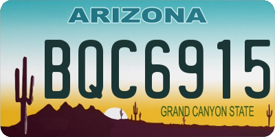 AZ license plate BQC6915