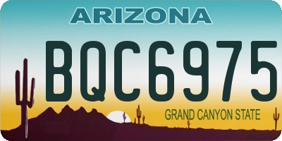 AZ license plate BQC6975