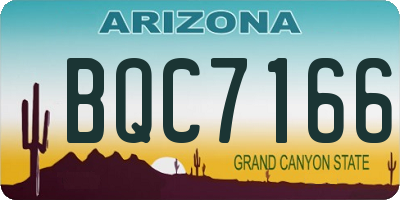 AZ license plate BQC7166