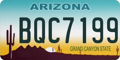 AZ license plate BQC7199