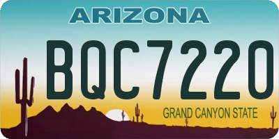 AZ license plate BQC7220
