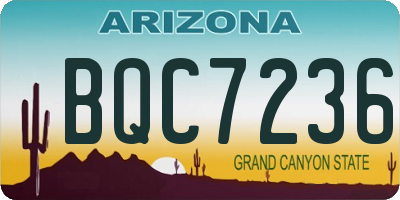 AZ license plate BQC7236