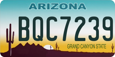 AZ license plate BQC7239
