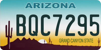 AZ license plate BQC7295