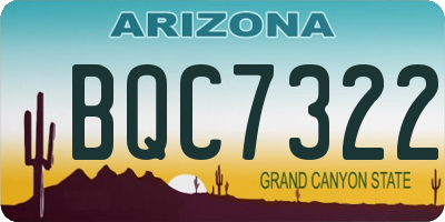 AZ license plate BQC7322