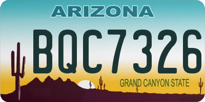 AZ license plate BQC7326
