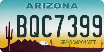 AZ license plate BQC7399