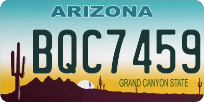 AZ license plate BQC7459