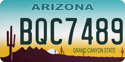 AZ license plate BQC7489