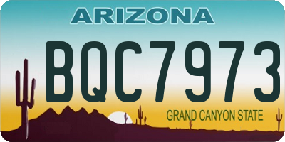 AZ license plate BQC7973