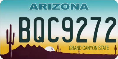 AZ license plate BQC9272