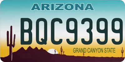 AZ license plate BQC9399