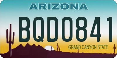 AZ license plate BQD0841