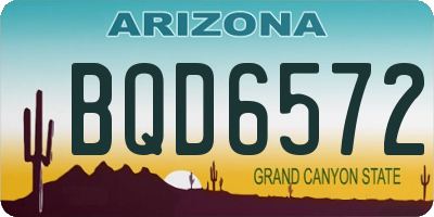 AZ license plate BQD6572
