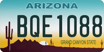 AZ license plate BQE1088