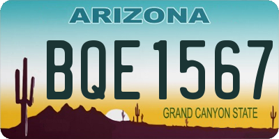 AZ license plate BQE1567