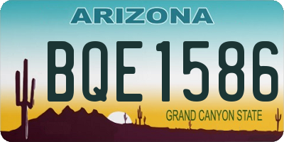 AZ license plate BQE1586