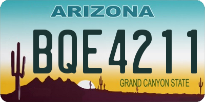 AZ license plate BQE4211