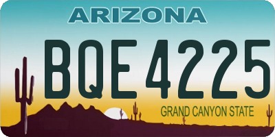AZ license plate BQE4225