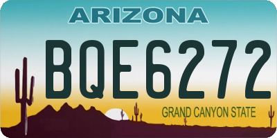 AZ license plate BQE6272