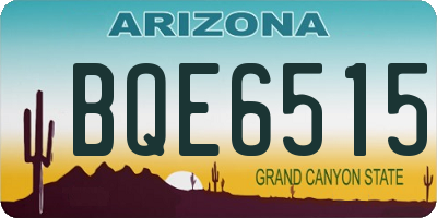 AZ license plate BQE6515