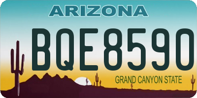 AZ license plate BQE8590