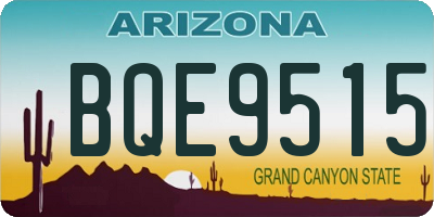 AZ license plate BQE9515