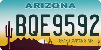 AZ license plate BQE9592