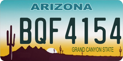 AZ license plate BQF4154