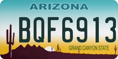 AZ license plate BQF6913