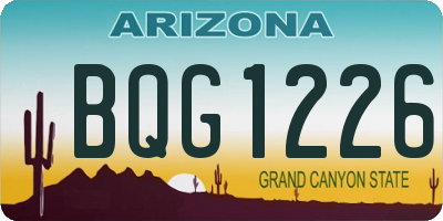 AZ license plate BQG1226