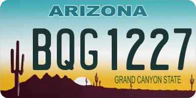 AZ license plate BQG1227