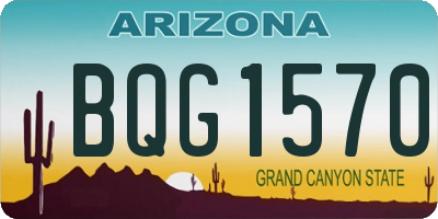 AZ license plate BQG1570