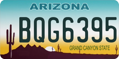AZ license plate BQG6395