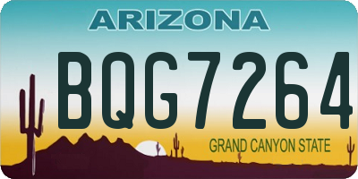 AZ license plate BQG7264